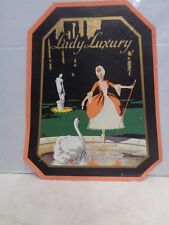 Vintage perfume paper sign 1939 1949 ? Store display sign Lady Luxury LYNAS picture