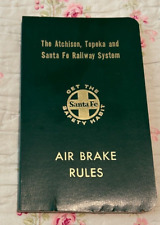 1967 Atchison Topeka and Santa Fe Railway System AIR BRAKE RULES BOOK picture