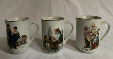 Vintage Norman Rockwell Museum Porcelain Collector Mugs 1982 Lot of 3 -C04 picture