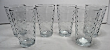 6 Vintage Libbey Glassware, Drinking Glasses Optic Coin, Dot, Bubble Pattern picture