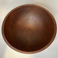 Vintage Woodcroftery Wooden Dough Bowl By C W P Wayland New York Brown handmade picture