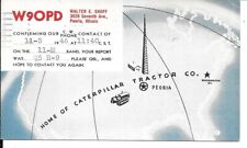 QSL 1946 Peoria Illinois   radio card picture