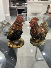 Vintage Ceramic Rooster With Hen And Chick picture