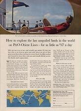 1962 P&O Orient Lines PRINT AD Cruise Ship the $17 a Day Great ad to frame picture