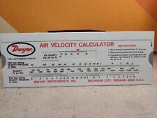 Vintage 1974 Dwyer Air Velocity Calculator picture