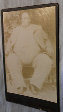 Antique Cabinet Photo Card Large Man in Large Chair Boonton NJ picture