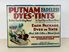 Vintage PUTNAM FADELESS DYES Store Display Advertising METAL CABINET Box Laundry picture