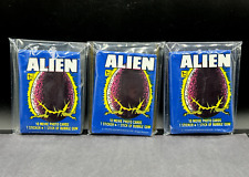 ALIEN 1979 Topps Unopened Lot of 3 Wax Packs Movie Photo Cards pulled from box picture