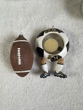 Vintage Sports Soccer Football Photo Frame Christmas Ornaments Lot Of 2 picture