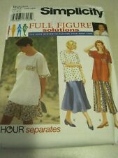 SIMPLICITY WOMEN'S SEPARATES 9535 FULL FIGURE SOLUTIONS Sewing Pattern UNCUT VTG picture