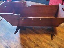 Antique Rocking Baby Cradle Hand Made picture
