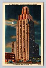 Winston Salem NC-North Carolina, Office Building, Advertise, Vintage Postcard picture