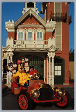 Disney World Sound The Alarm Fire Department Goofy Chip Dale 4x6 Postcard picture