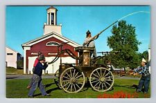 Monroe NY-New York, Old Museum Village, Fire House, Hand Pump Vintage Postcard picture