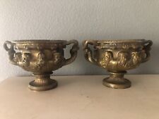Rare Pair 19c French Warwick Bronze Vases A. Collas 1795-1859 Barbedienne Paris picture