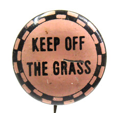 1940's KEEP OFF THE GRASS humor risque 3/4