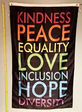 EQUALITY FLAG  USA SELLER* Kindness List Gay Rainbow LGBTQ USA Sign 3x5 picture