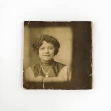 Beautiful Detroit Necklace Girl Photobooth Photo c1912 Named Michigan Lady B3027 picture