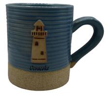 Cape Shore Ocracoke Light House Be The Light Coffee Tea Mug Ceramic 16oz Blue picture