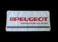 Vintage 1970s PEUGEOT Authorized Bicycle Dealer shop banner sign 48