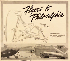 Cities Service Aviation SW Philadelphia Intl Airport Map Vintage Print Ad 1949 picture