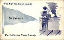 North Falmouth Massachusetts MA Cape Cod Dutch Boy Pennant c1910 PC picture