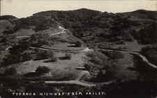 California - Topanga Highway From valley Santa Monica Mtns Real Photo Postcard picture