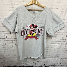 Vintage Disney Store 2X 3X Mickey Mouse Jersey Short Sleeve Sweatshirt  picture