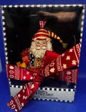 Vintage Mary Engelbreit Santa Christmas Ornament RARE New In Box picture