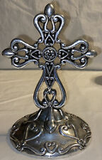Vintage Cross 2003 TFC Hearts Free Standing Silver-Tone Pewter Aluminum 7.5