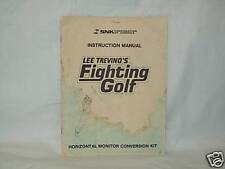 Lee Trevino's Fighting Golf Arcade Game Manual Original picture