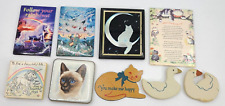 Vintage 80s 90s Cat Magnets Unicorn Goose 9 Refrigerator Magnets Leanin' Tree picture