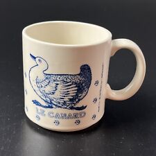 Vintage Taylor & Ng Le Canard Blue Ivory Duck Mug Cup 1984 San Francisco Japan picture