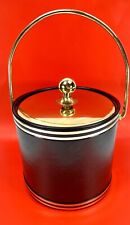 Vintage Kraftware Ice bucket Black And Gold 7” picture