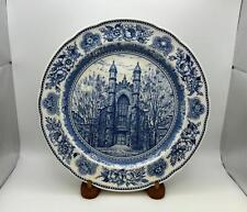 Wedgwood YALE UNIVERSITY Blue & White Old Library Dinner Plate picture