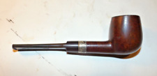 VINTAGE CLARIDGE IMPORTED BRIAR TOBACCO PIPE WITH STERLING SILVER BAND picture