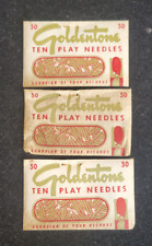 Vintage Goldtone Phonograph Needles Three Packs of 30 NOS picture