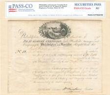 William Bingham signed Philadelphia and Lancaster Turnpike Road Stock - Pass-Co picture