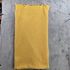 Vintage Fashion Manor Blanket Mustard Yellow Twin 75x88 Waffle Gold Thermal picture