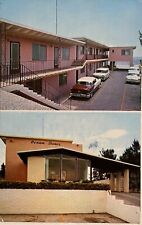 Ormond Beach Florida Ocean Dunes Motel Old Cars Vintage Postcard c1960 picture