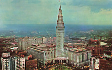 Cleveland OH Ohio, Public Square Terminal Tower Building, Vintage Postcard picture