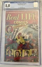 REAL LIFE COMICS #33 SCHOMBURG GOLDEN AGE PIRATES COVER 1946 CGC 5.0 picture