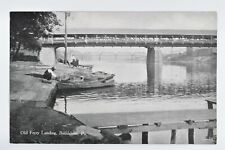Vintage 1910 Old Ferry Landing Bethlehem PA Postcard Covered Bridge Boats Water picture