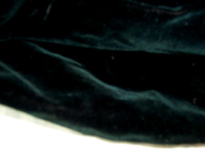 #3)Antique/1894 Dark Green Pure Silk Velvet Remnant Rescued picture
