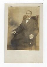 VTG Early 1900's RPPC Gentleman Posing On A Chair Unposted picture