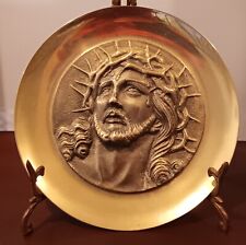 Solid Brass Crown Of Thorns Holy Christ Jesus Christian Plate Wall Plaque Decor picture