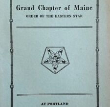 Order Of The Eastern Star 1928 Masonic Maine Grand Chapter Vol XII PB Book E47 picture