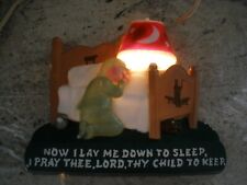 Rare Vintage 1950’s “Now I Lay Me Down to Sleep” Children's Prayer Night Light picture