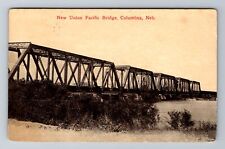 Columbus NE-Nebraska, New Union Pacific Bridge, Antique, Vintage c1912 Postcard picture