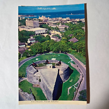 Fort Fincastle Nassau Bahamas color Picture Postcard Continental Size unmailed picture